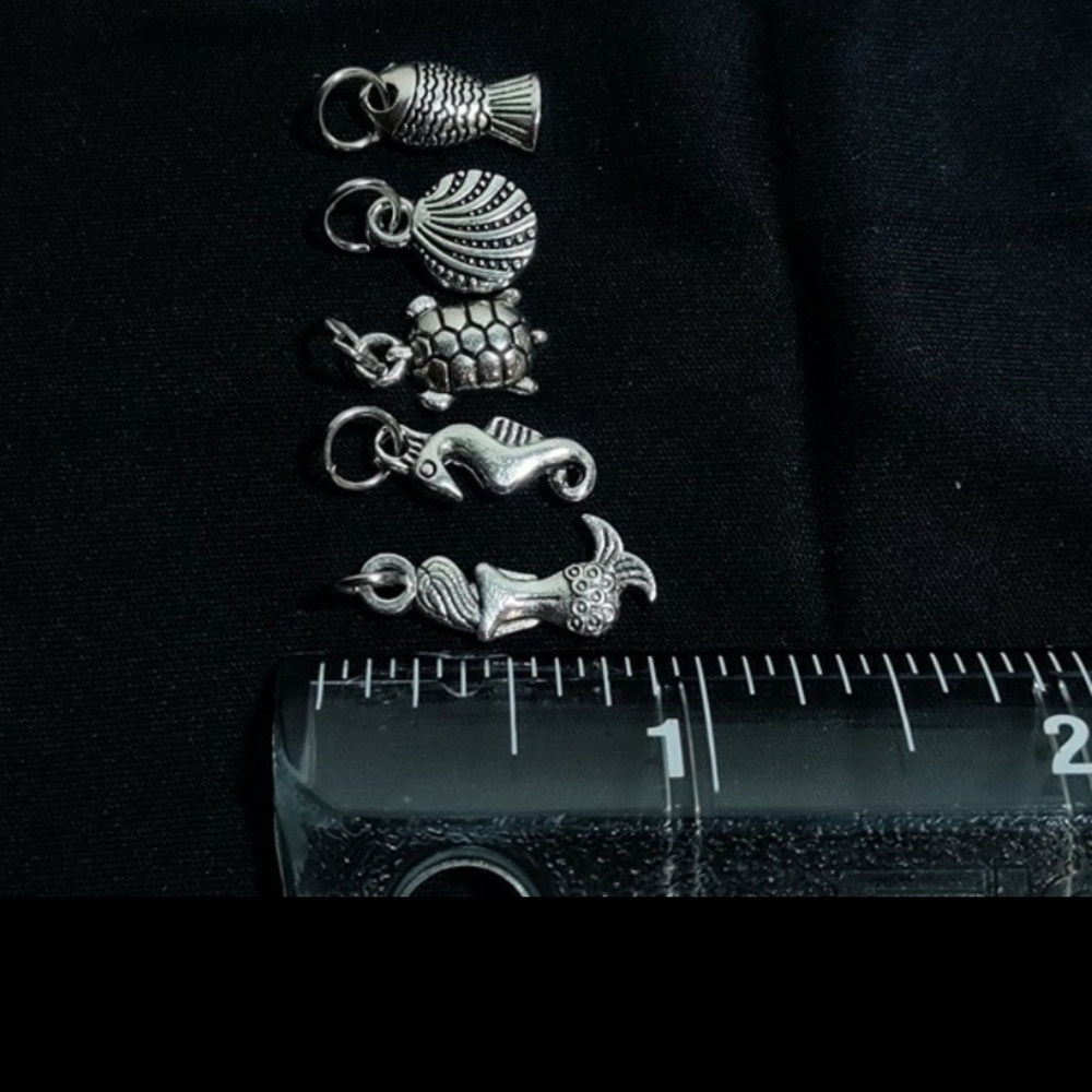NEW Silver Aquatic Charm Necklace Set - Picture 8 of 9